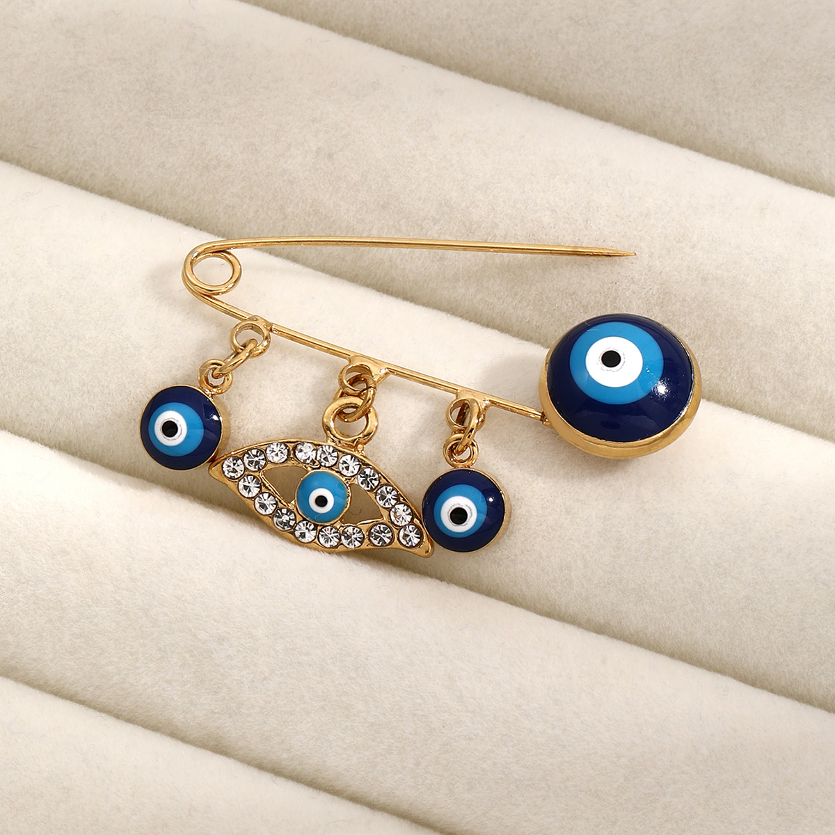 Evil Eye Hand Brooch Pin