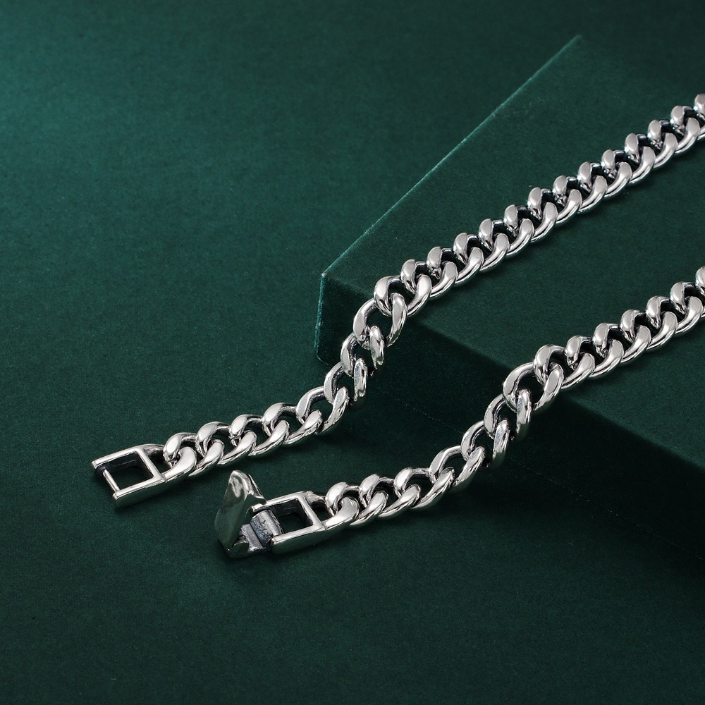 Cuban chain design trendy hip-hop style men's necklace - Image 2