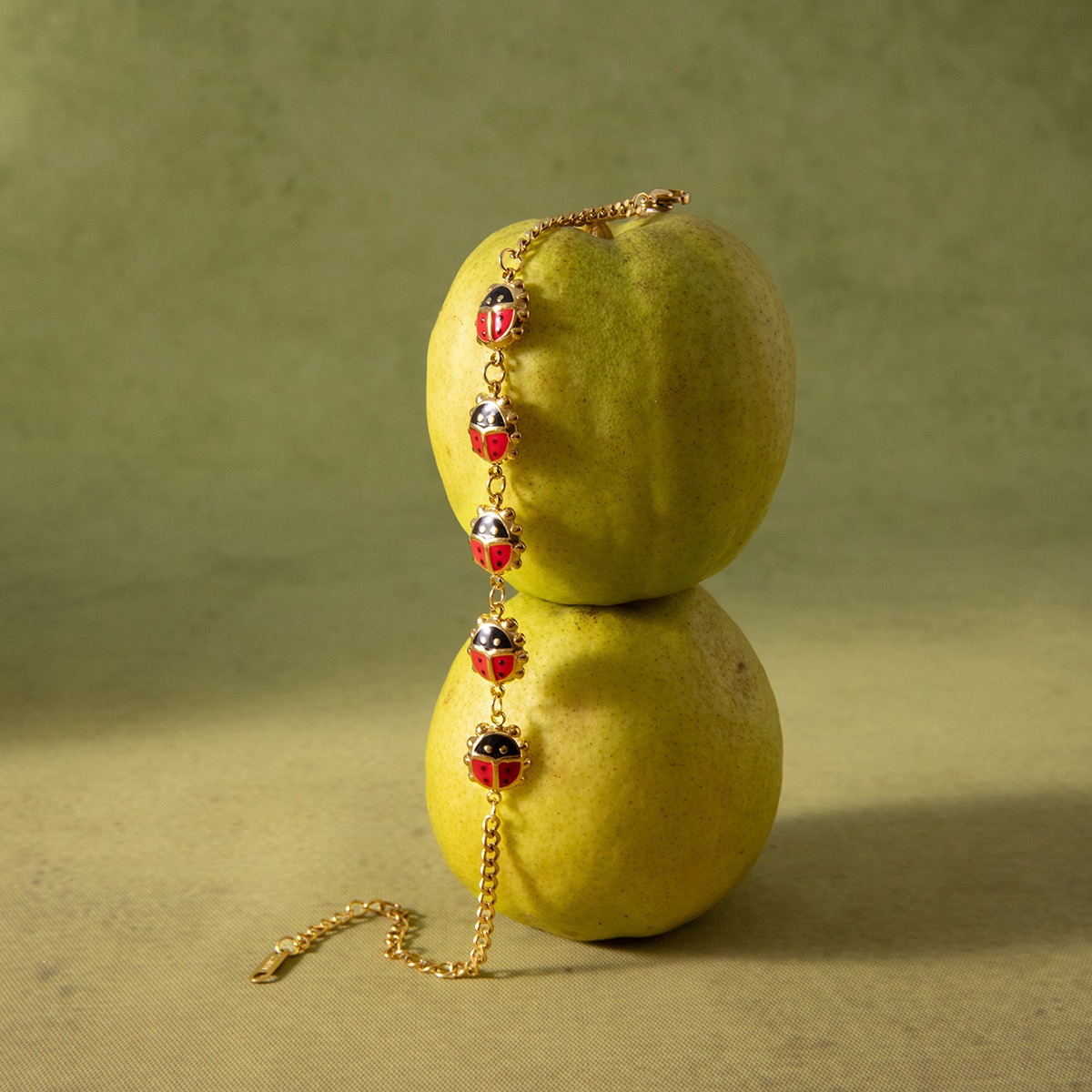18K Gold Classic Ladybug Necklace and Bracelet - Image 4