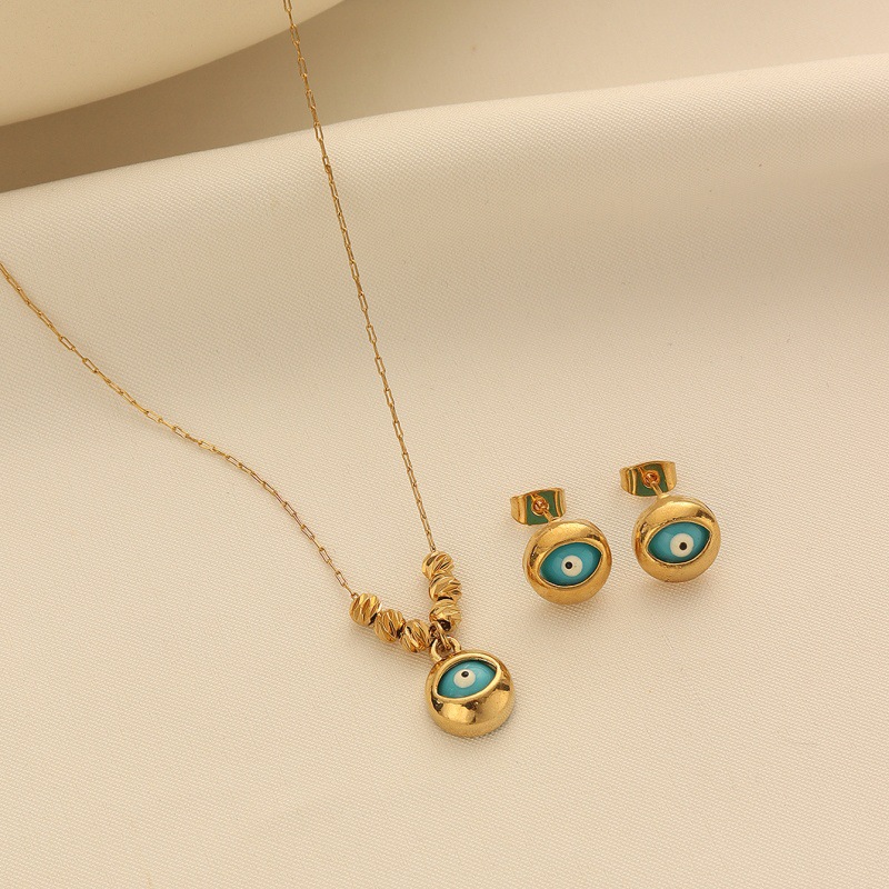 Turkish Evil Eye Pendant Jewelry Set