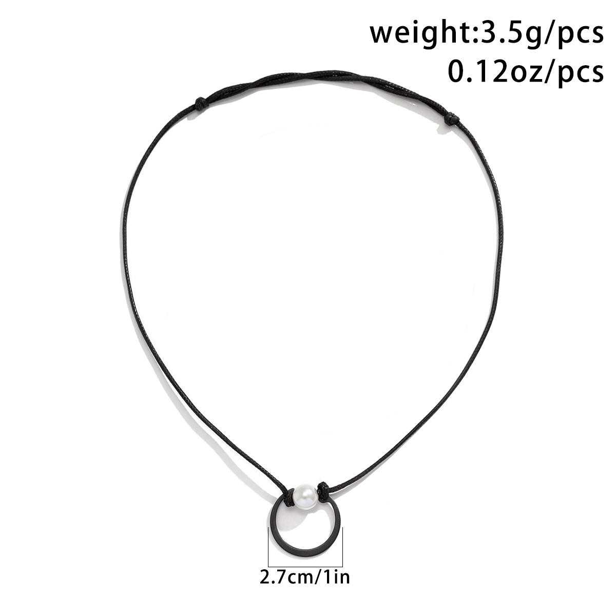 Fashion trend leather chain with pearl design all-match necklace - Image 3