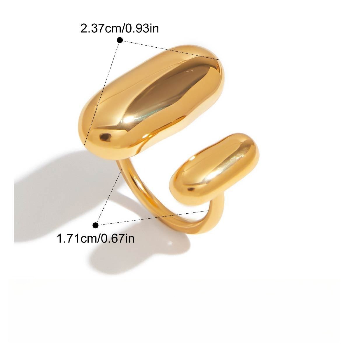 18K Gold Luxury Titanium Steel Ring - Image 2