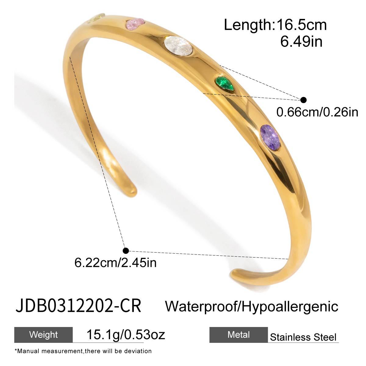 Colorful Zircon Open Bangle Collection - Image 7