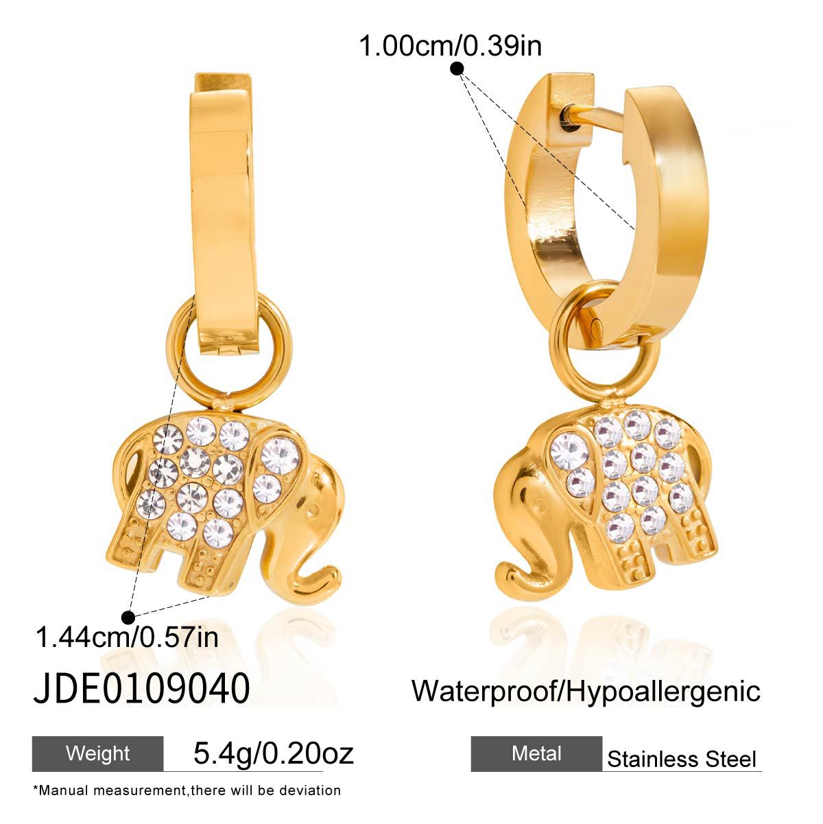 Elephant Zircon Earring Collection