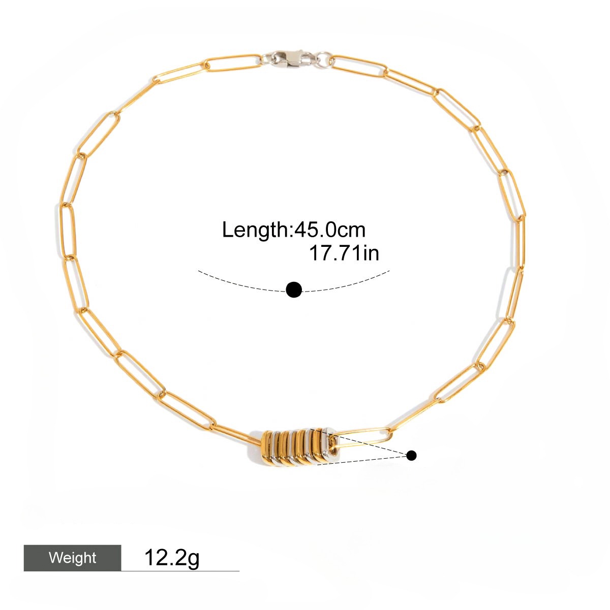 Titanium steel necklace light luxury clavicle chain bracelet - Image 3