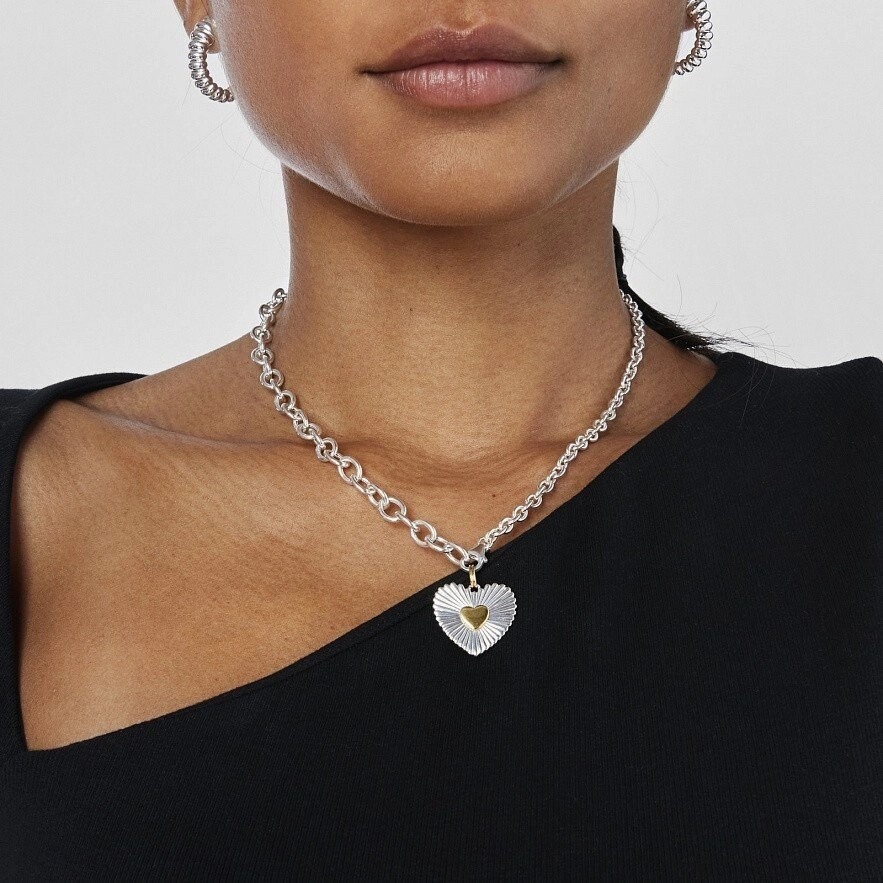 Heart with texture design exquisite fashion necklace - Image 5
