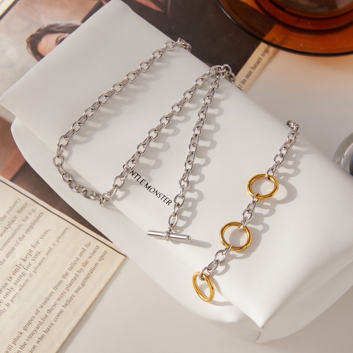 18K gold lightweight luxury Cuban link chain - Image 3