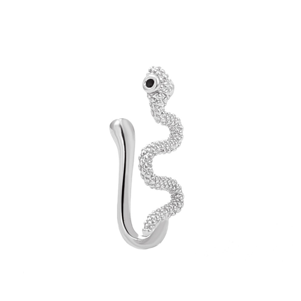 18K gold U-shaped nose ornament with butterfly inlaid gemstones, exquisite and noble design - Image 5