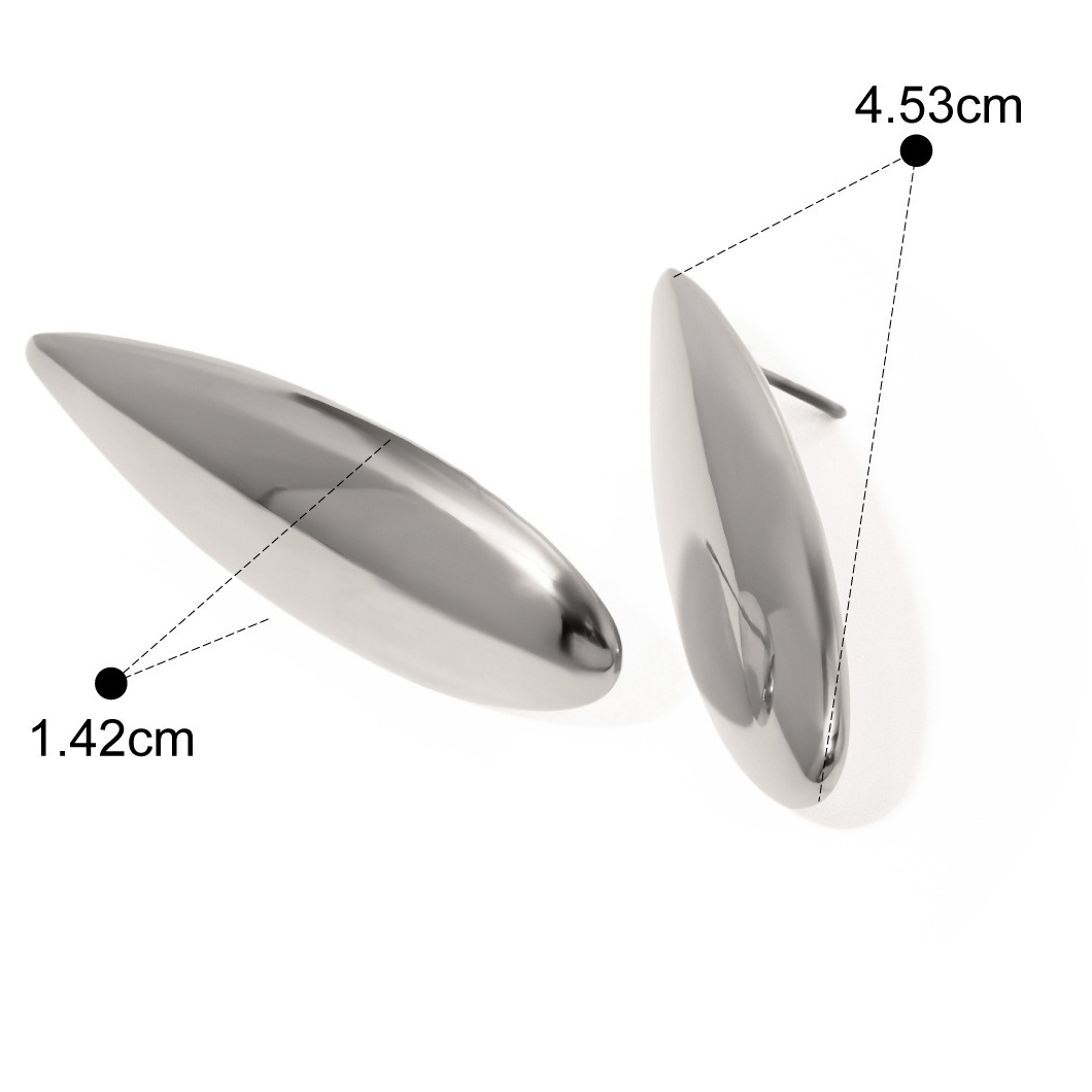 18K gold noble and elegant teardrop-shaped earrings with simple style - Image 4