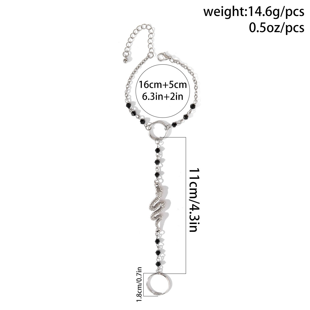 Punk Snake Sweet and Cool Finger Bracelet - Image 2