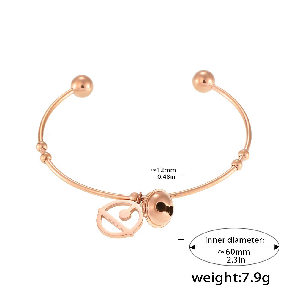 18K gold bell pendant unique design bracelet - Image 5