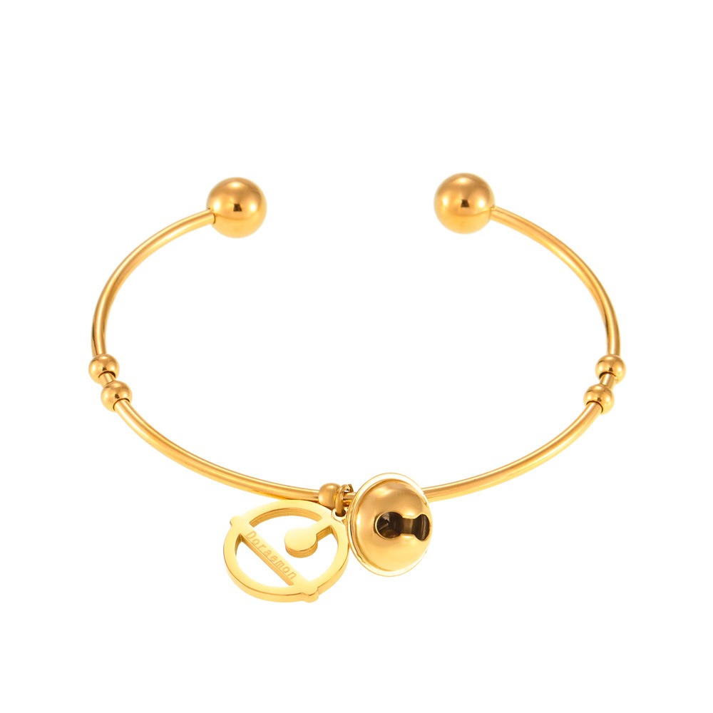 18K gold bell pendant unique design bracelet - Image 6