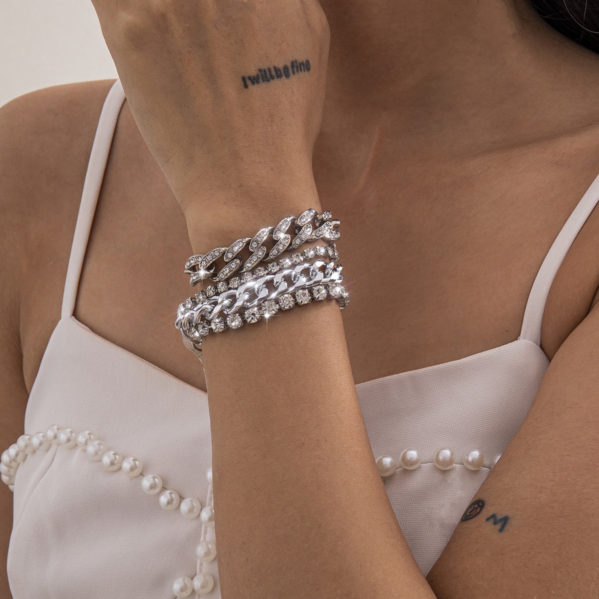 Vintage full diamond Cuban diamond bracelet