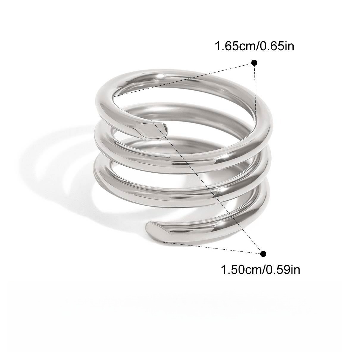 18K gold and titanium steel stacking ring - Image 11