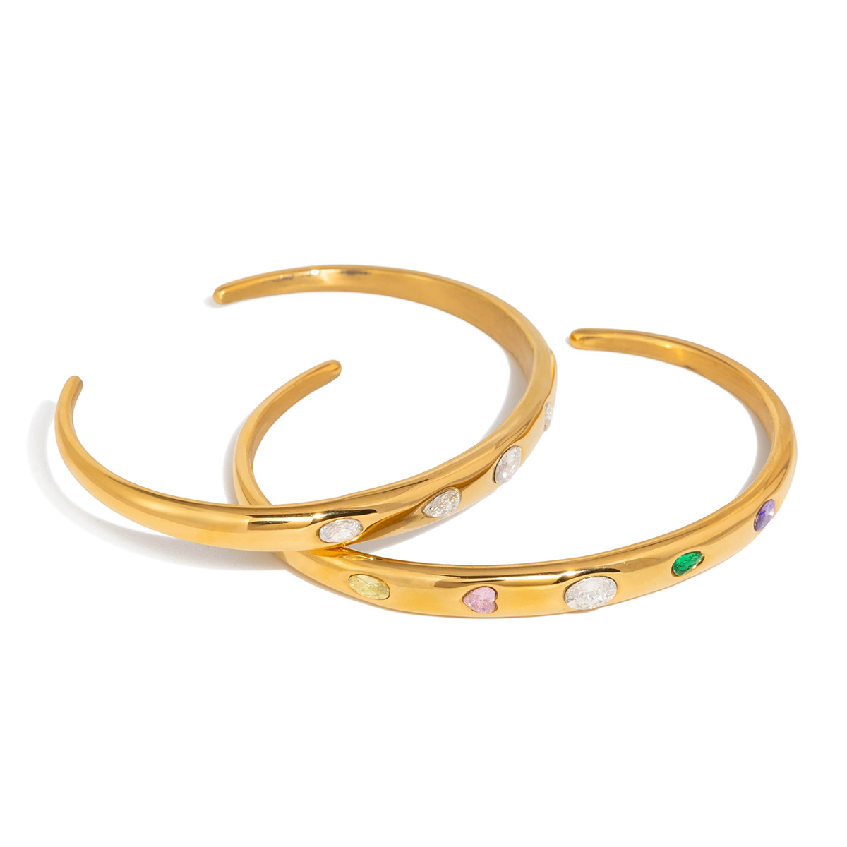 Colorful Zircon Open Bangle Collection - Image 9