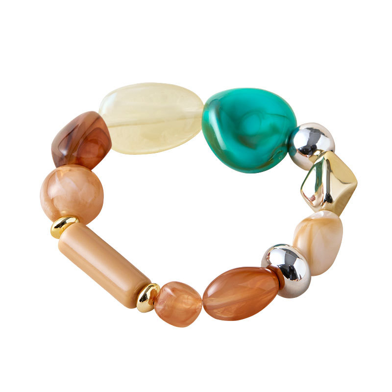 Irregular Acrylic Bead Bracelet Collection