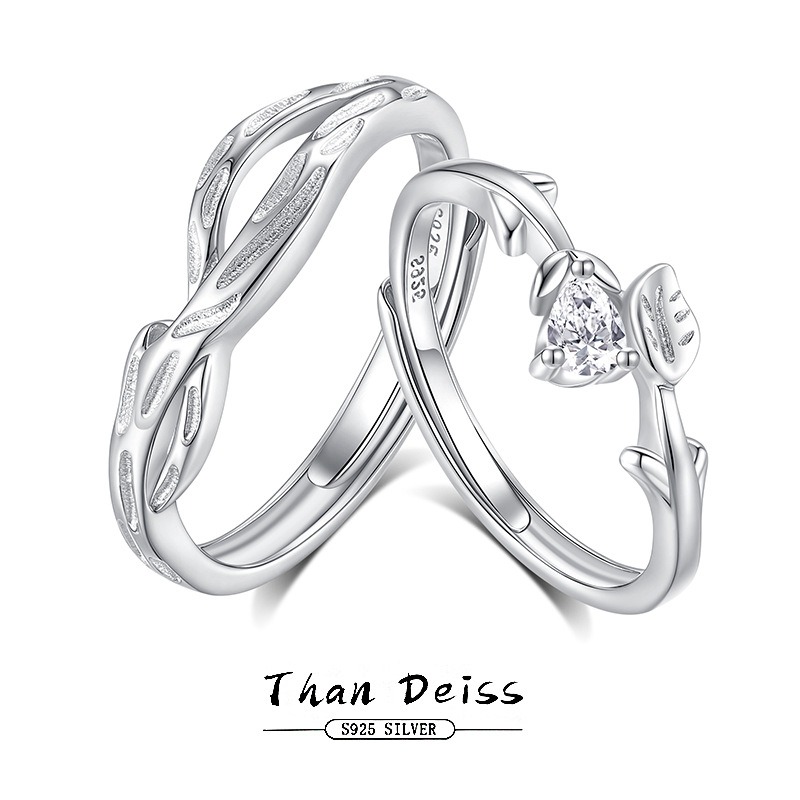 S925 Silver Love Couple Ring