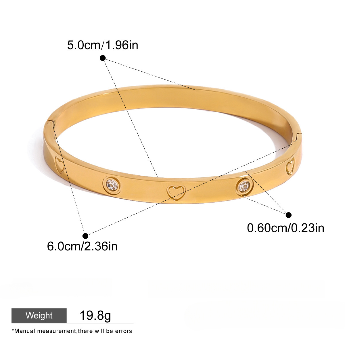 18K gold light luxury high-end zircon bracelet - Image 6