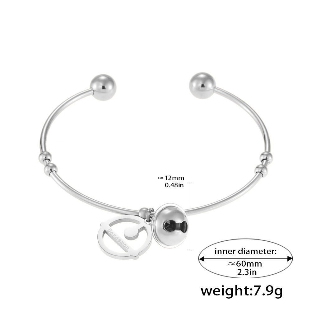 18K gold bell pendant unique design bracelet - Image 7