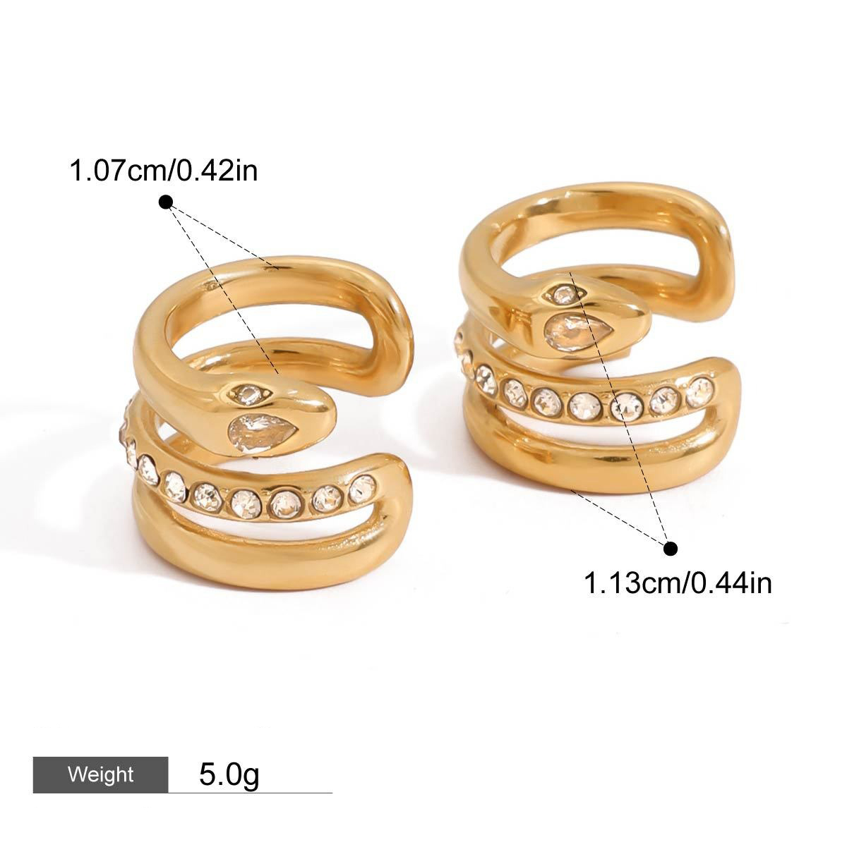 18K gold geometric diamond earrings with exquisite design - Image 6
