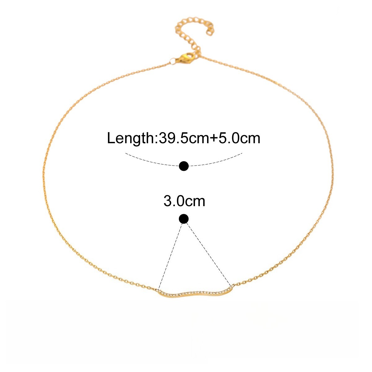 18K gold zircon four-leaf clover necklace - Image 7