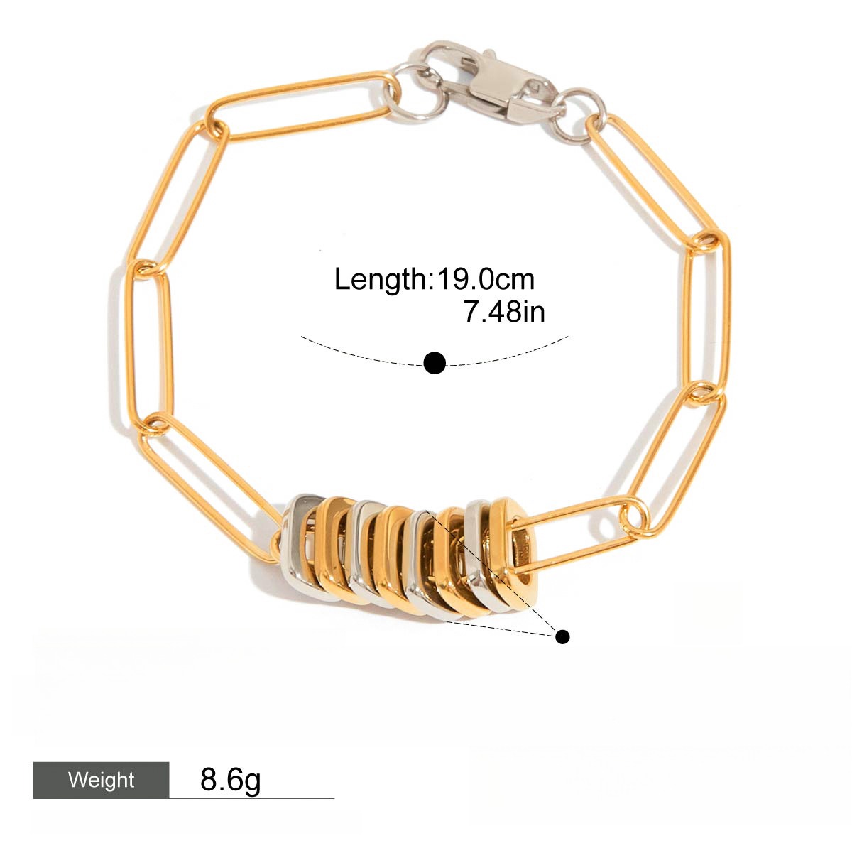Titanium steel necklace light luxury clavicle chain bracelet - Image 6