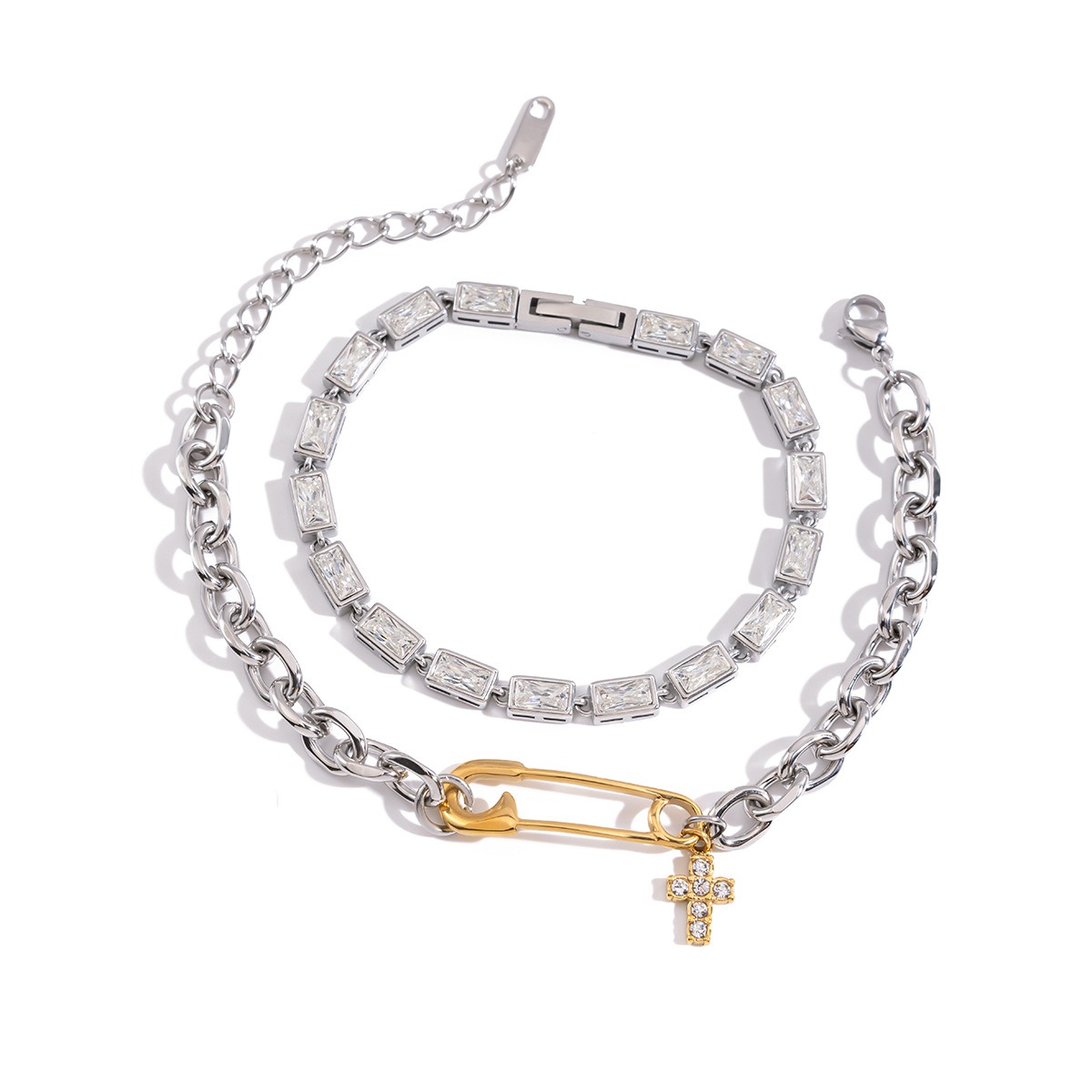 18k gold light luxury high-end titanium steel bracelet - Image 7