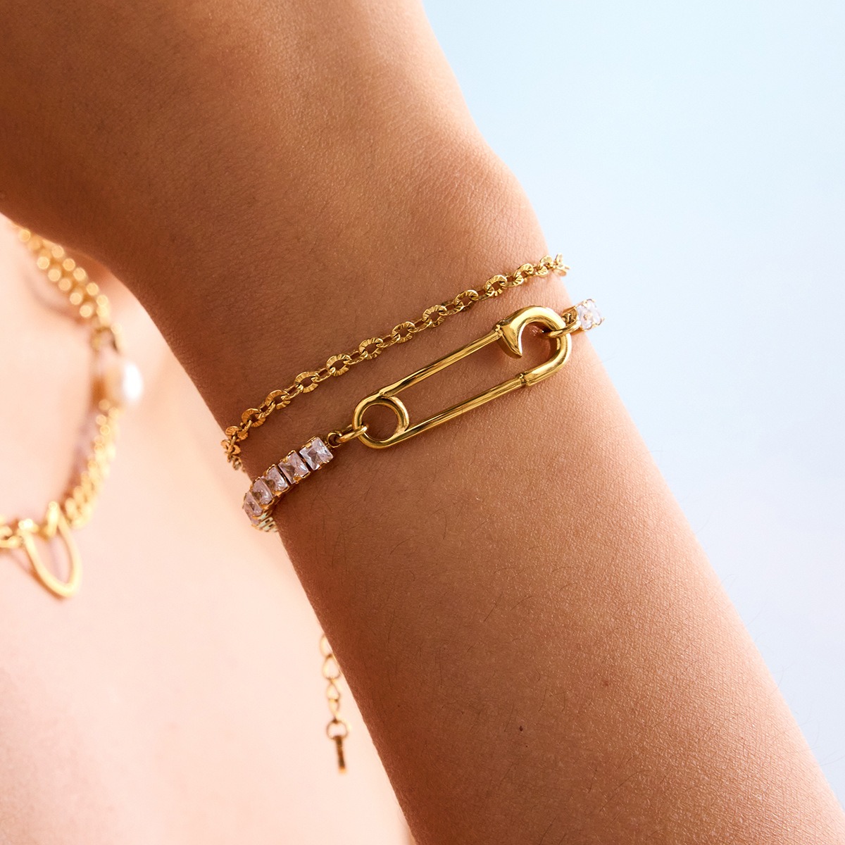 18K gold light luxury high-end zircon bracelet - Image 9