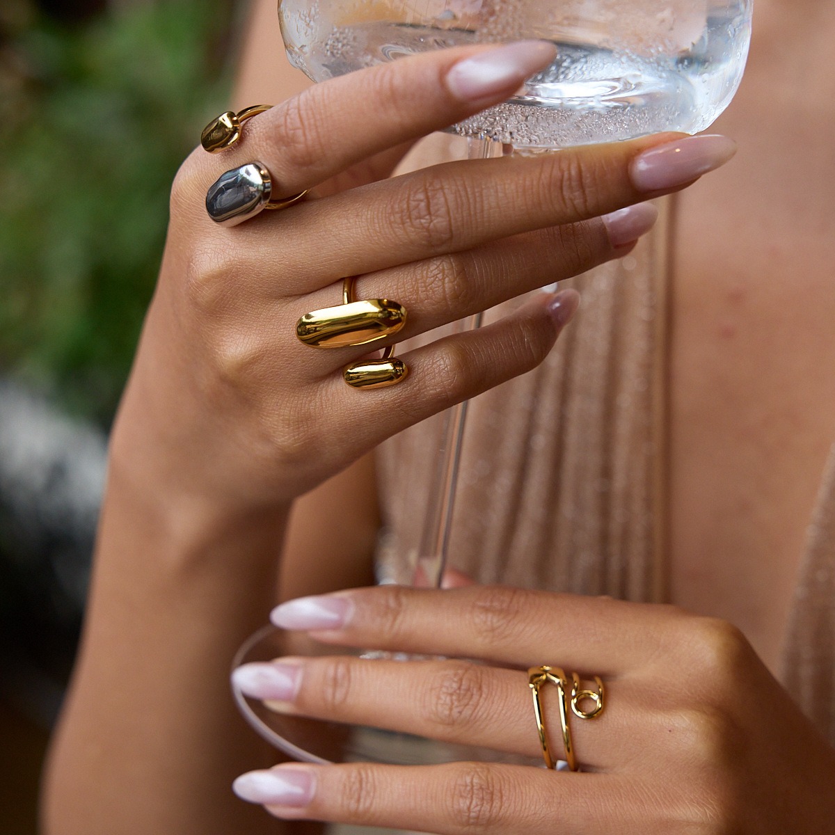 18K Gold Luxury Titanium Steel Ring - Image 9