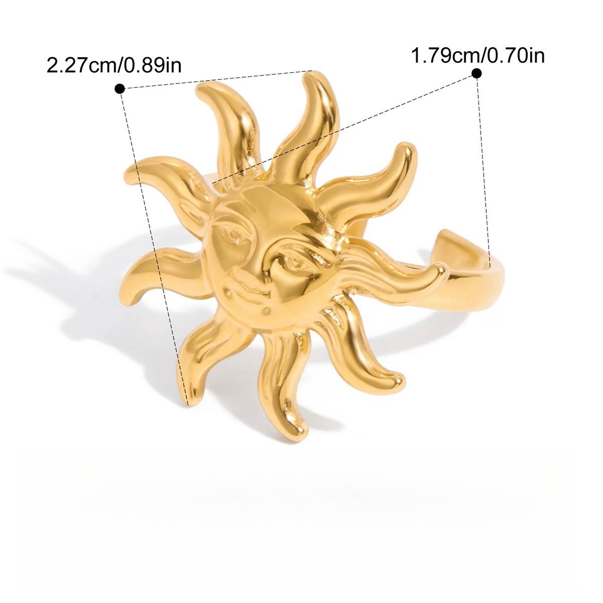 18K gold-plated, lightweight, luxurious, and high-quality pearl and titanium steel ring. - Image 9