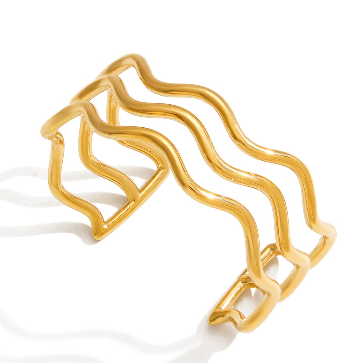 18K gold wave bracelet