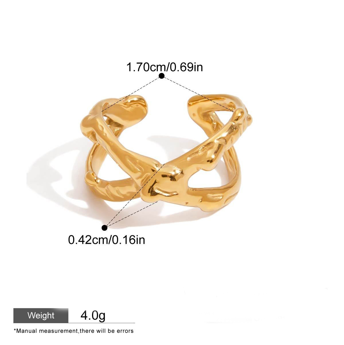 18K gold ring of light luxury high-end jewelry - Image 10