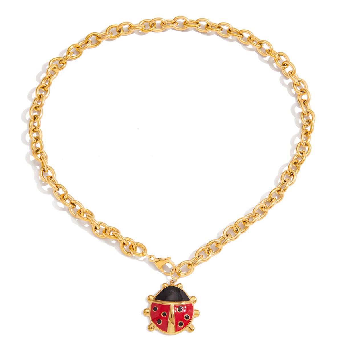 18K Gold Insect Earring Necklace