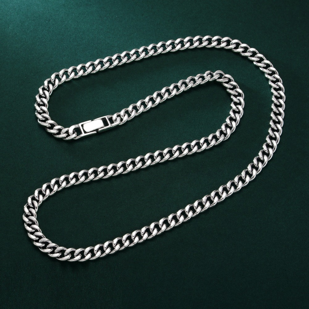 Cuban chain design trendy hip-hop style men's necklace - Image 5