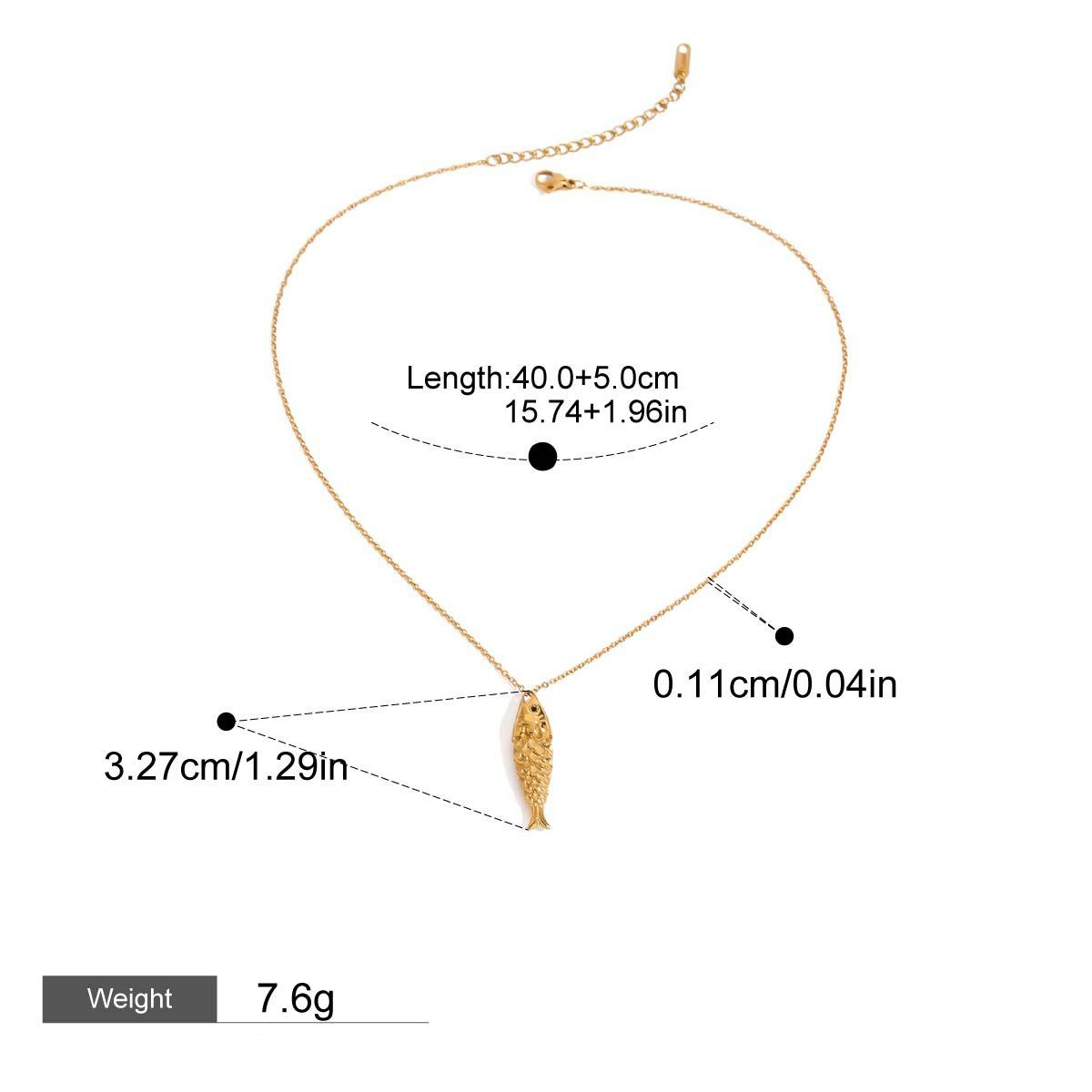 18K Goldfish Shape Design Exquisite Fashion Necklace Bracelet Set - Image 16